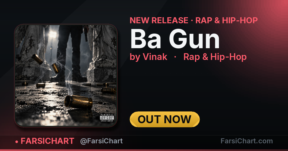 New release from Vinak: "Ba Gun" — Persian music chart · FarsiChart