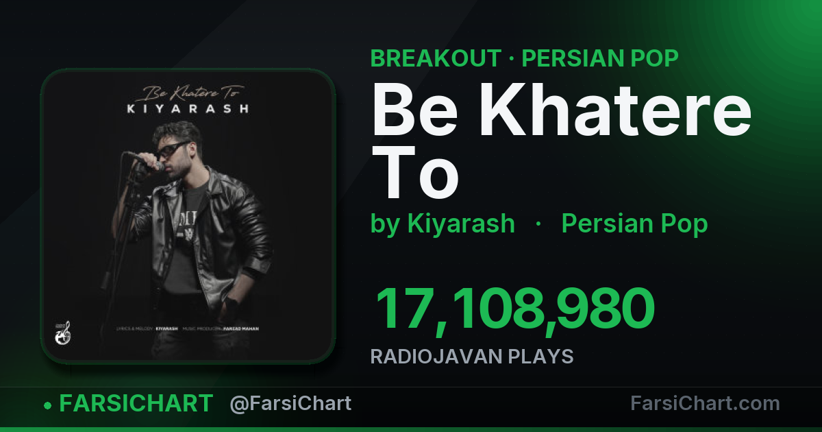"Be Khatere To" is breaking out — Persian music chart · FarsiChart