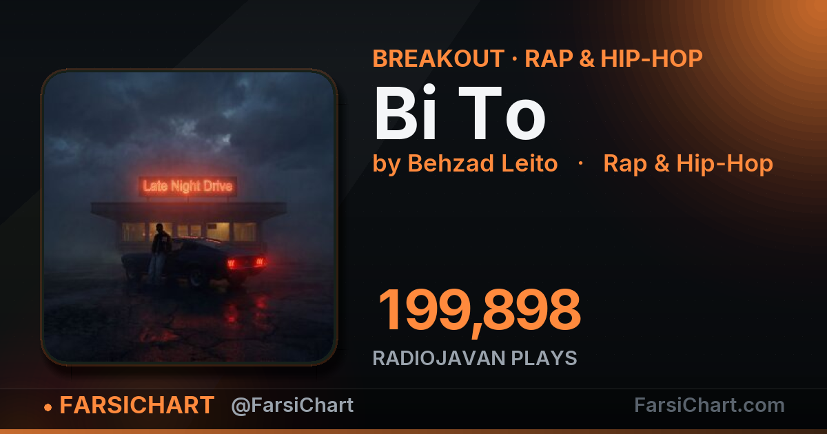 "Bi To" is breaking out — Persian music chart · FarsiChart