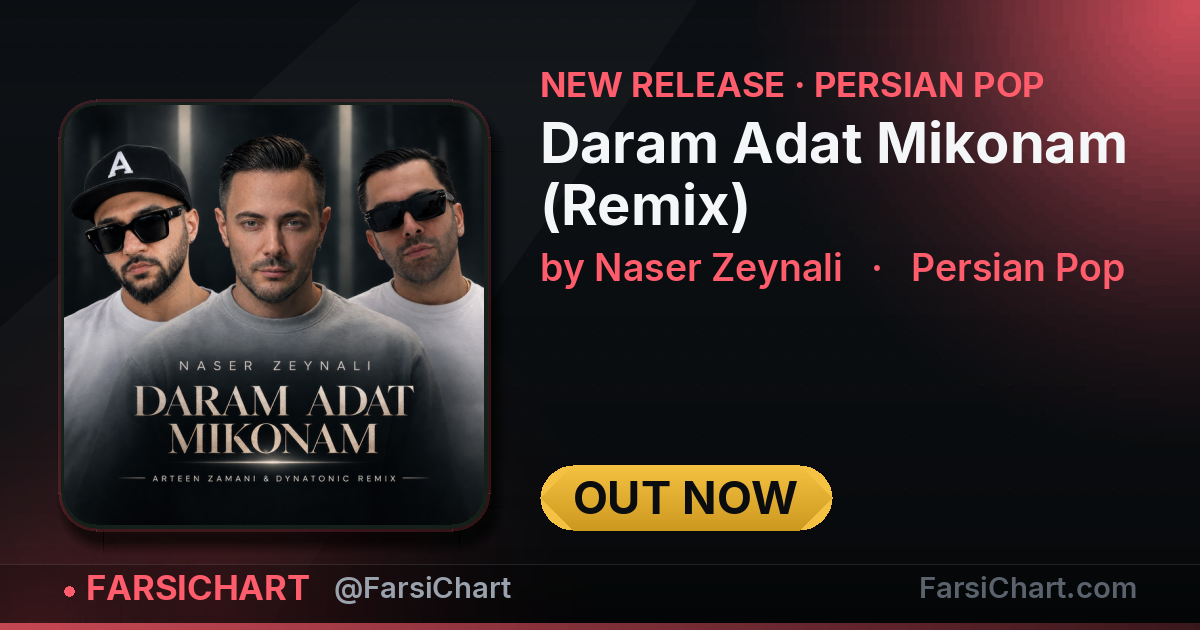 🆕 آهنگ جدید Naser Zeynali منتشر شد: «Daram Adat Mikonam (Remix)»