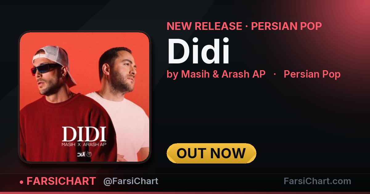 آهنگ جدید Masih & Arash AP منتشر شد: «Didi» آهنگ جدید Masih & Arash AP منتشر شد: «Didi» — چارت موسیقی ایران · فارسیچارت