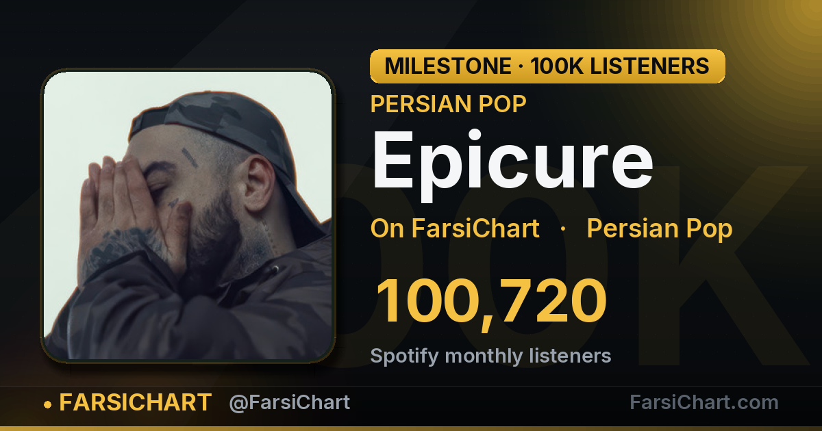 🎯 Epicure از ۱۰۰ هزار شنونده ماهانه رد شد