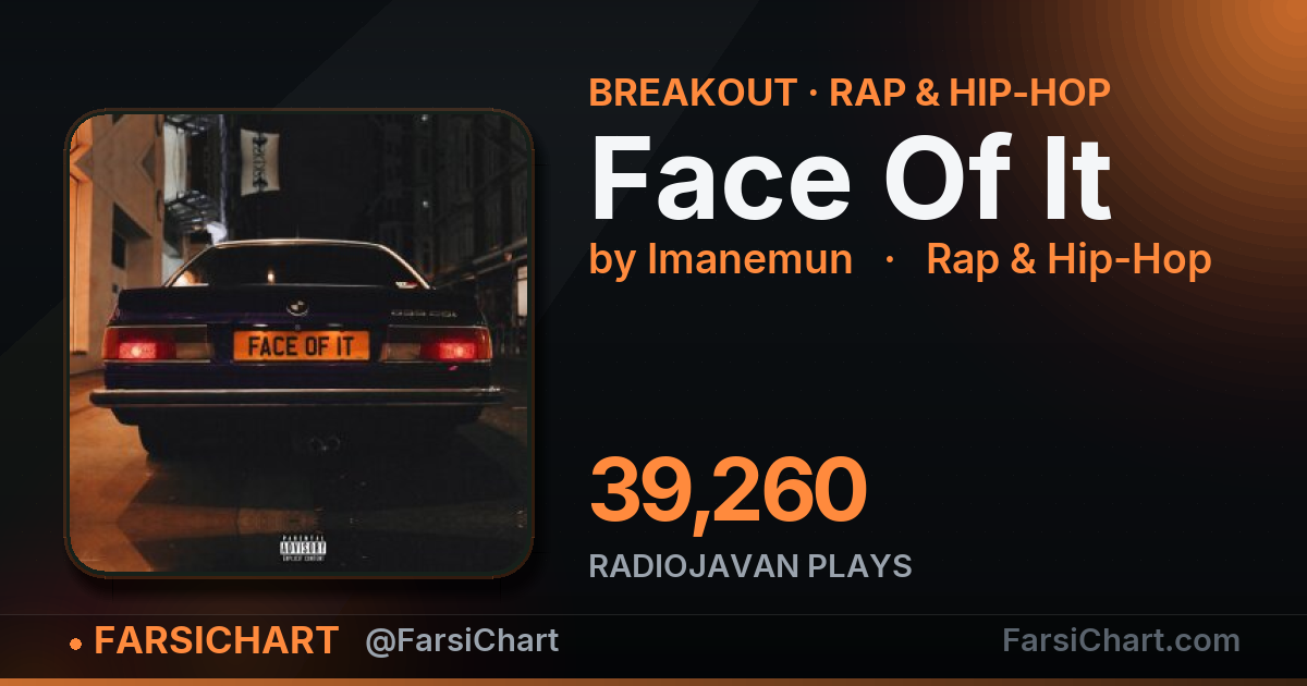 "Face Of It" is breaking out "Face Of It" is breaking out — Persian music chart · FarsiChart