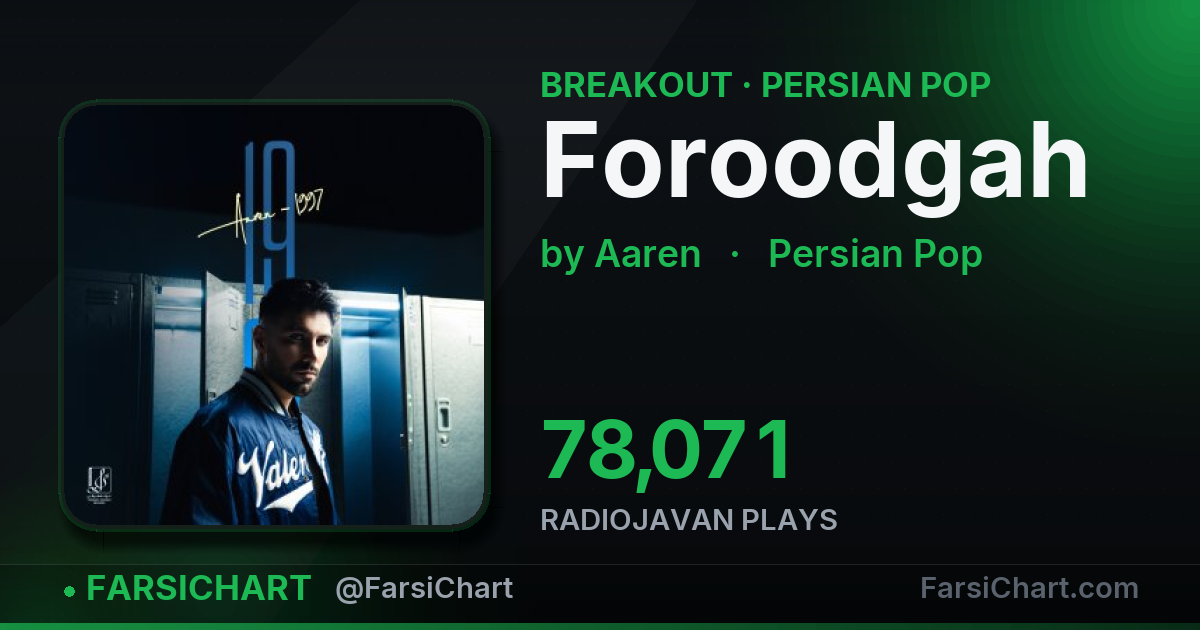"Foroodgah" is breaking out — Persian music chart · FarsiChart
