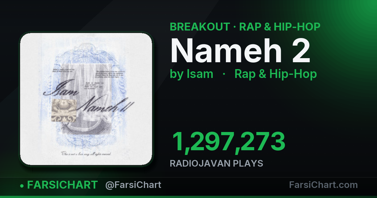 "Nameh 2" is breaking out — Persian music chart · FarsiChart