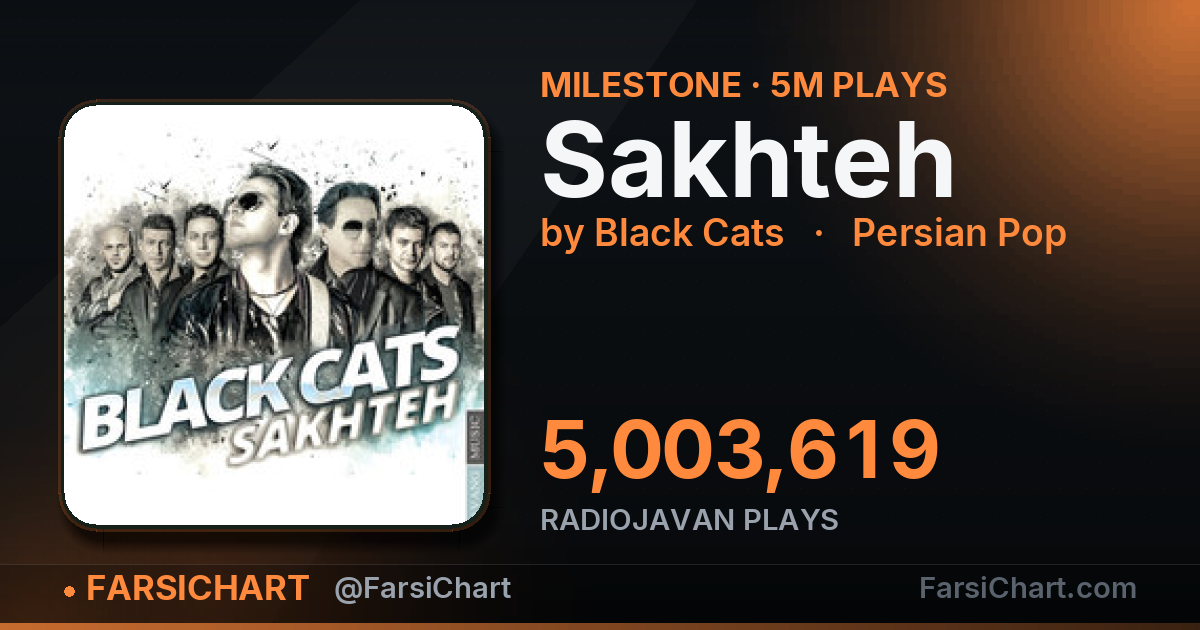 🏆 «Sakhteh» از مرز ۵ میلیون پخش گذشت
