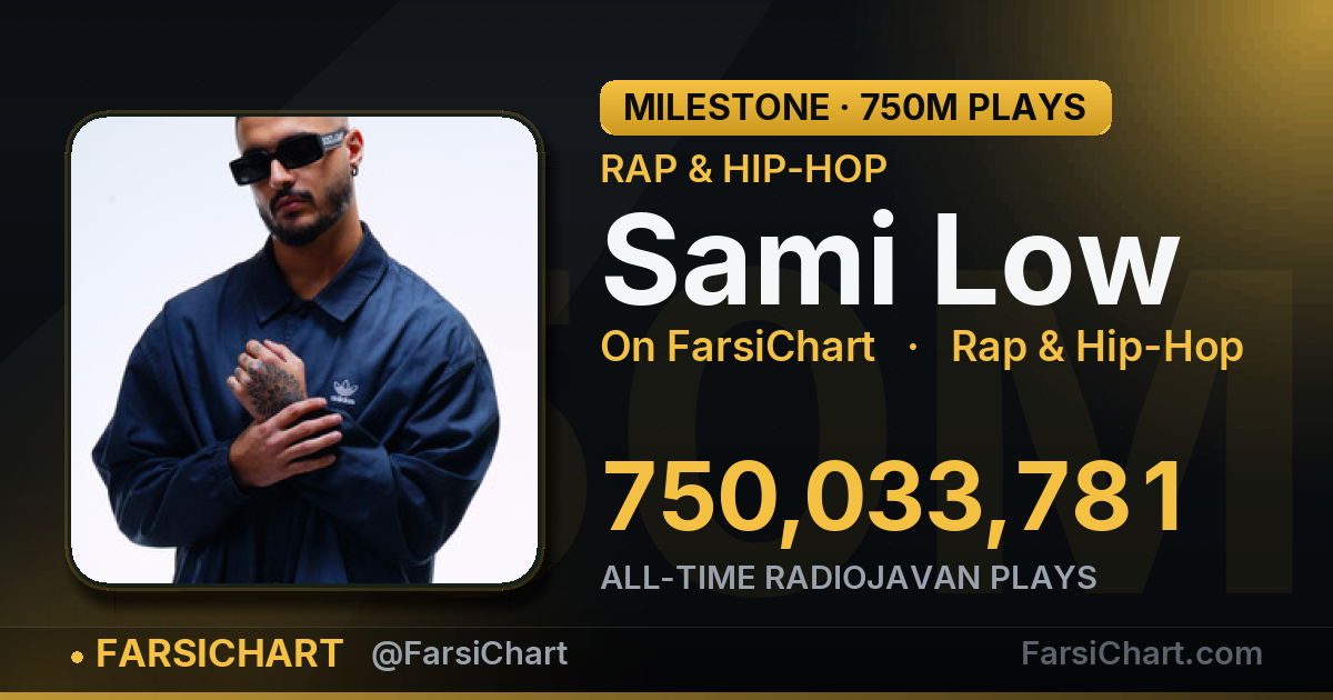 Sami Low passes 750,000,000 all-time RadioJavan plays
