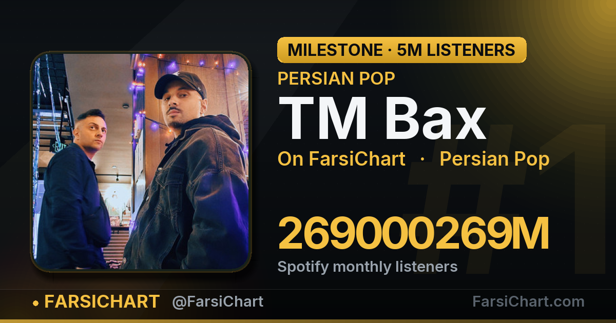 🎯 TM Bax از ۵ میلیون شنونده ماهانه رد شد