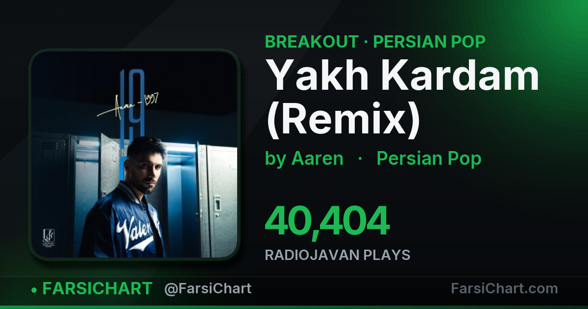 "Yakh Kardam (Remix)" is breaking out — Persian music chart · FarsiChart