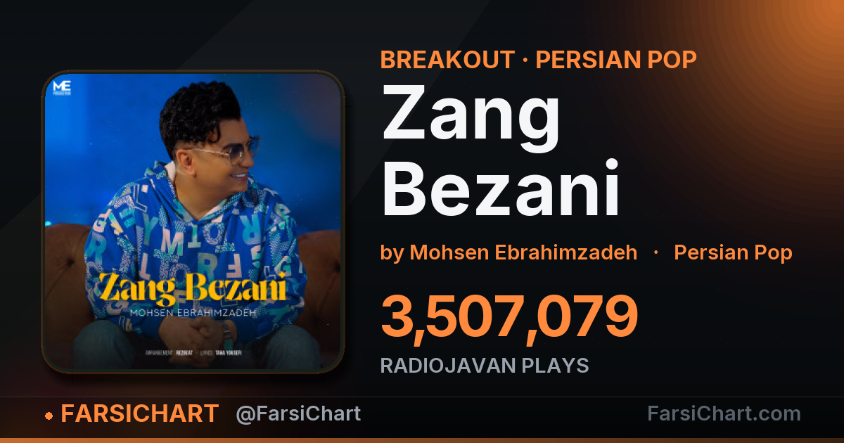"Zang Bezani" is breaking out — Persian music chart · FarsiChart