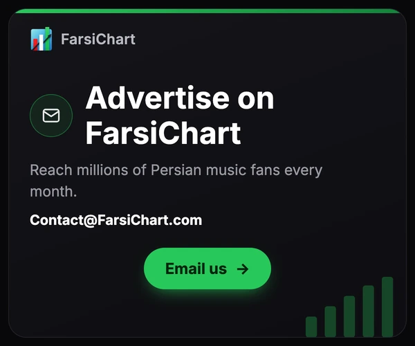 Advertise on FarsiChart — reach millions of Persian music fans every month. Email Contact@FarsiChart.com